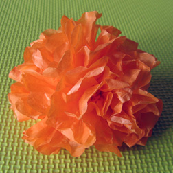 halloween tissue paper flower photo